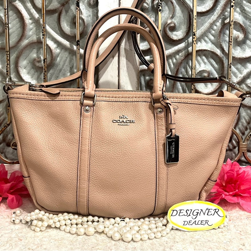 COACH Central Station Leather Satchel 37154M Pink Blush